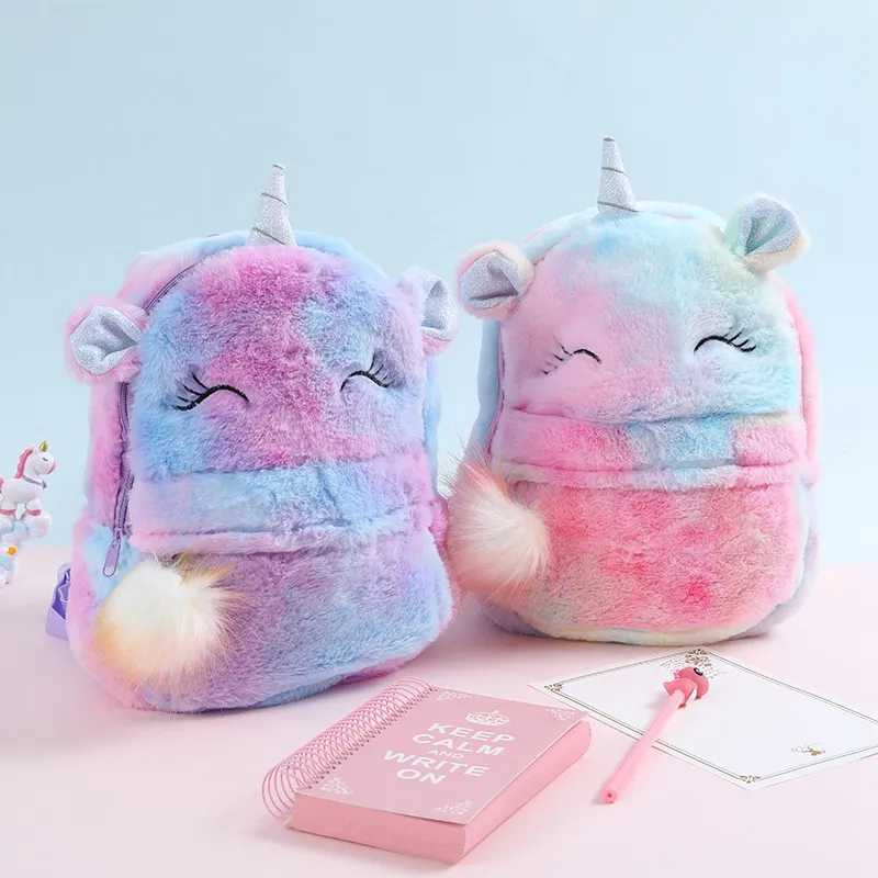 Cute Unicorn 3D Fur Typo Backpack For Girls Perfect School Book Bag Travel Bag And Kids Gift 0131 From Newtoywholesale 7.08 DHgate.Com