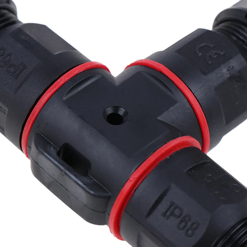 IP67/IP68 Waterproof Deo Connector T Shape 2/3Pin Cable Wire Gland