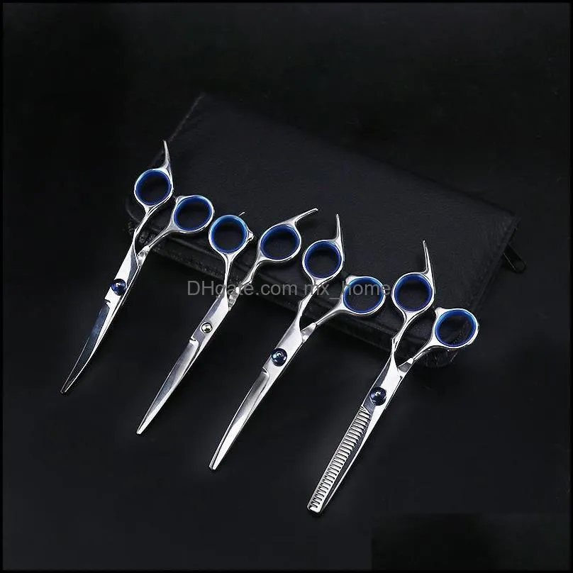 Stainless Steel Dogs Grooming Scissors Cat Hair Thinning Straight Curved Shear Comb Pet Barber Cutting Tool JK2012KD