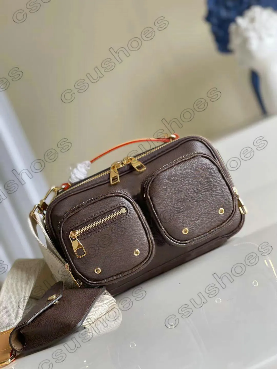 UTILITY CROSSBODY Femmes Sac à main Porte-monnaie Toile Naturel Camera Stud mini Embrayage Sac à bandoulière Double Fermeture à glissière M59244 M58652 M80450 M80446