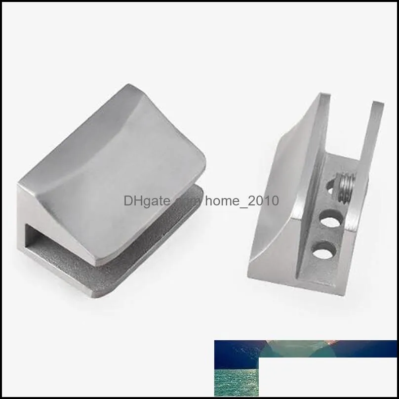 Glass Clamp Plated Brackets 304 Stainless Steel Shelf Holder Support Brackets Clamps Wall Mounted Glass Clips