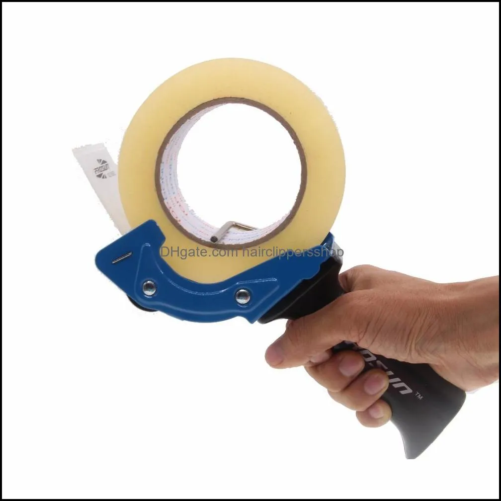 60mm Heavy Duty Tape Gun Dispenser Lightweight Handheld Tape Cutter for Carton, Packaging and Box Sealing; Random Color