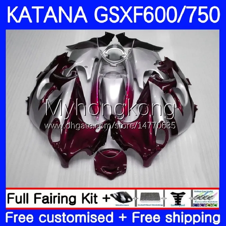 Corps OEM Pour SUZUKI KATANA GSXF 600 750 CC GSXF750 2003 2004 2005 2006 2007 18No.78 GSX750F Vin rouge chaud GSX600F 03-07 GSXF-600 600CC 750CC GSXF600 03 04 05 06 07 Carénage