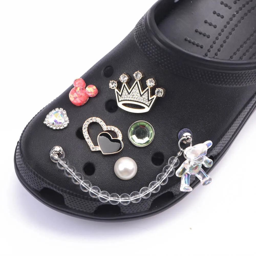 Luxury Jewelry Shoe Charms Diy Clogs Buttons Decor Shoes Accessories  Original Rhinestone Buckle Decorations Croc Pins