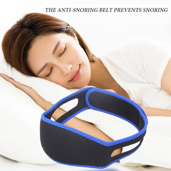 Hemtillbehör Anti Snning Chin Strap Perfekt positionering Neopren Stopp Support Belt Anti-apnea käklösning Sleep Device