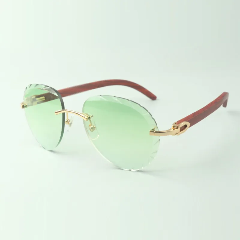 Exquisite classic sunglasses 3524027 with natural original wooden temples glasses, size: 18-135 mm