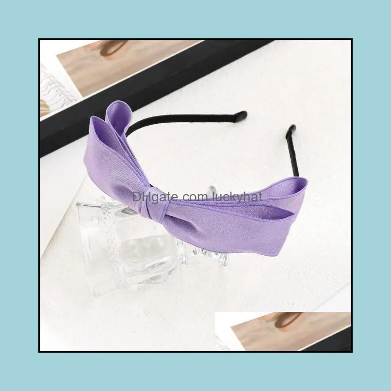 Cute Bow Female Knot Headbands For Girls Candy Color Hairbands Hair Hoop Women Adult Simple Solid Hair Accessories