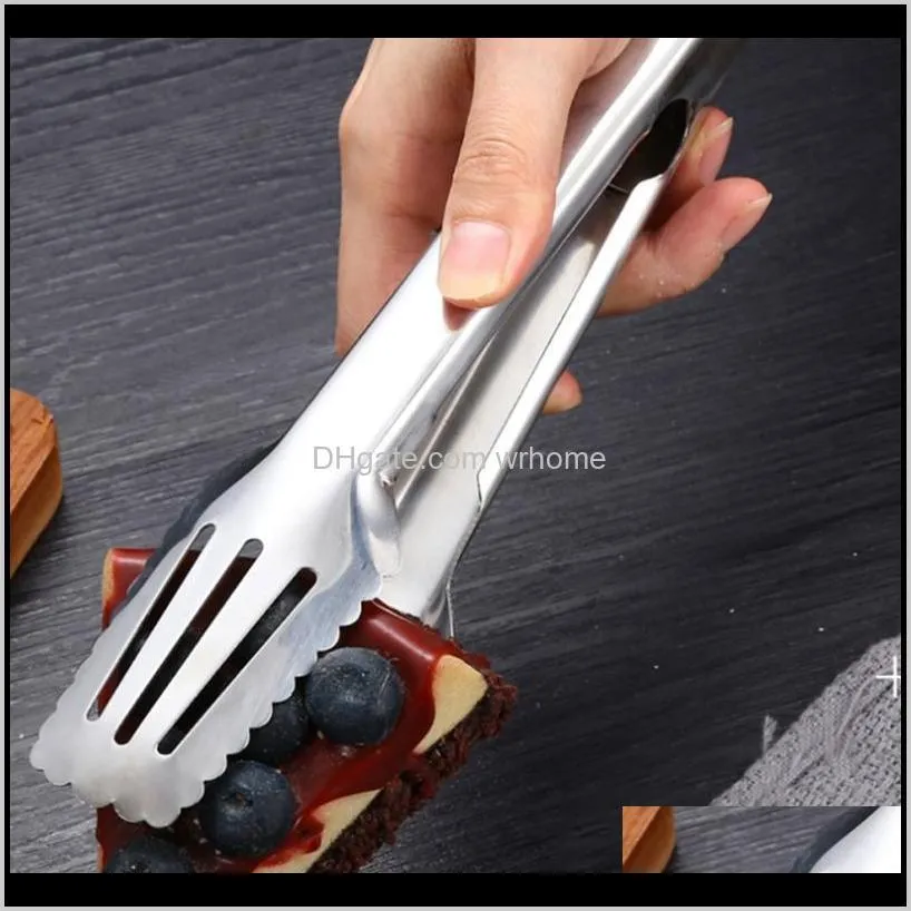 stainless steel tongs kitchen baking tools bread steak barbecue grill tongs, 3pcs bag clips