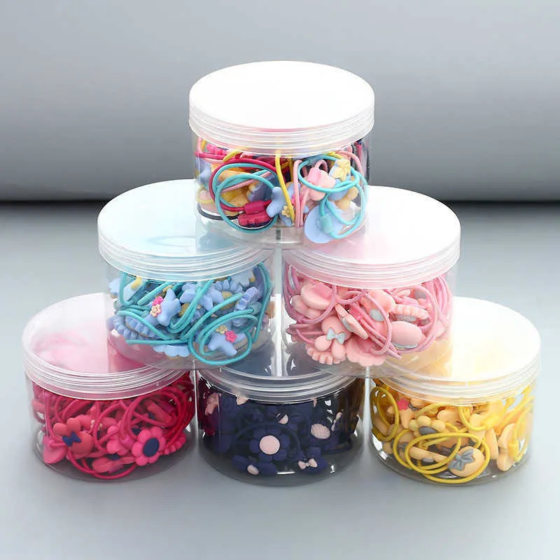 Kinder-Gummi-Dosen-Baby-koreanische Blumen-Haar-Kreis, kleine Mädchen-Haare gebunden, niedliche Stirnband-Accessoires