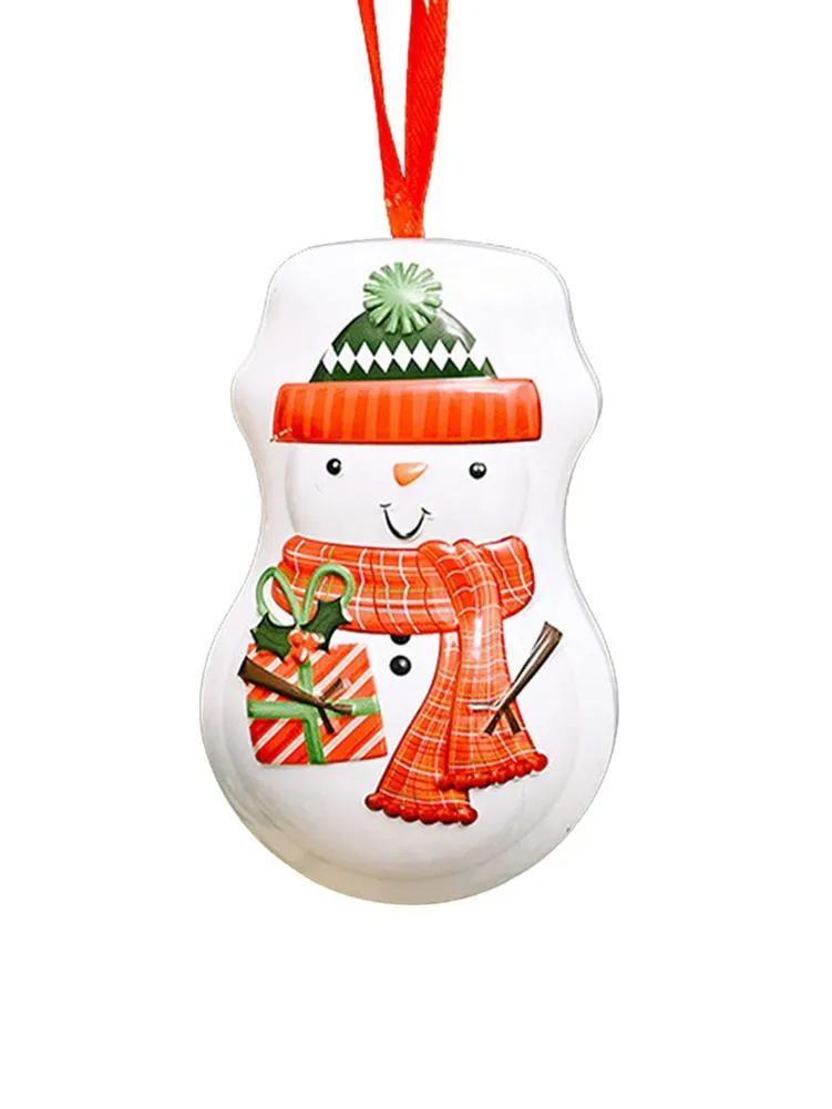 Рождественские украшения Tinplate Candy Tins Box Gourd-образное олово пространство-экономия S