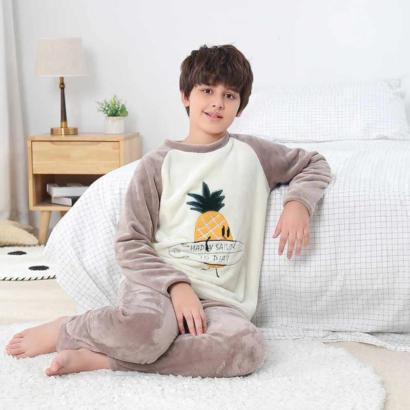 Pyjama 2025 Enfant Couleur Unie Chaud Polaire - Garçons Filles - Doux Et Moelleux