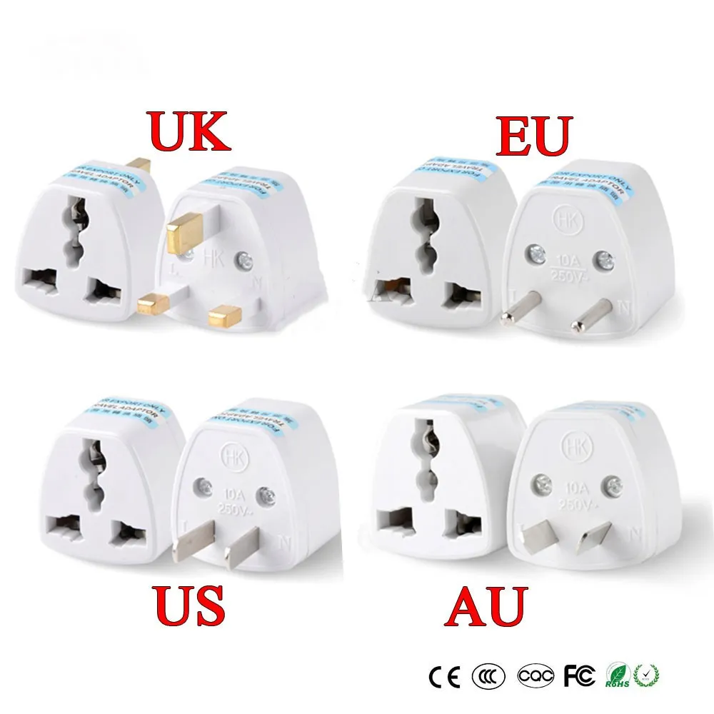 Universele Wisseling Plug Adapter UK US AU naar EU AC Power Socket Pluggen Multifunctionele Travel Charger Adapters Converter Outlet Adapter