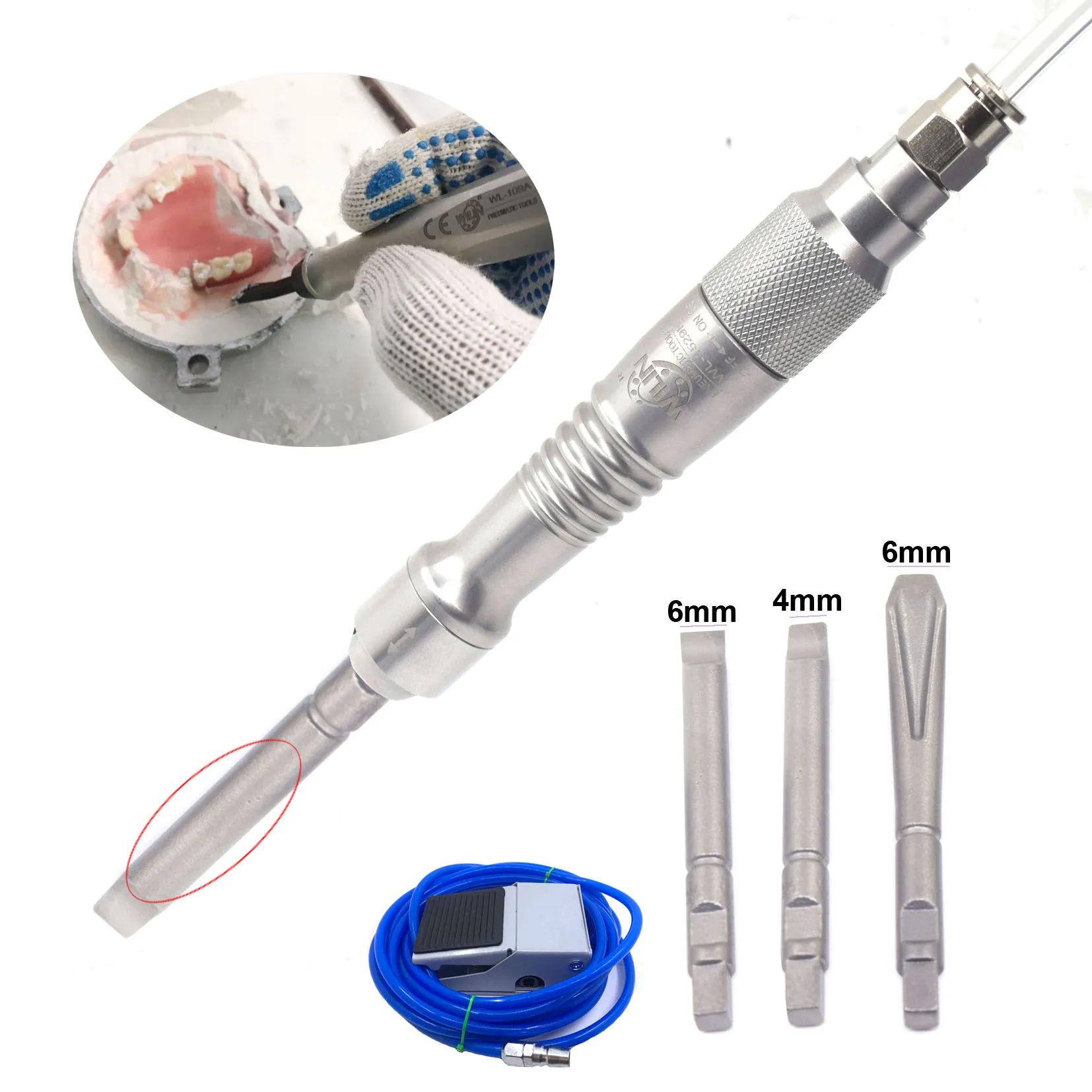 Pneumatic Air Chisel Set For Gypsum Plaste And Medical Cast Engraving