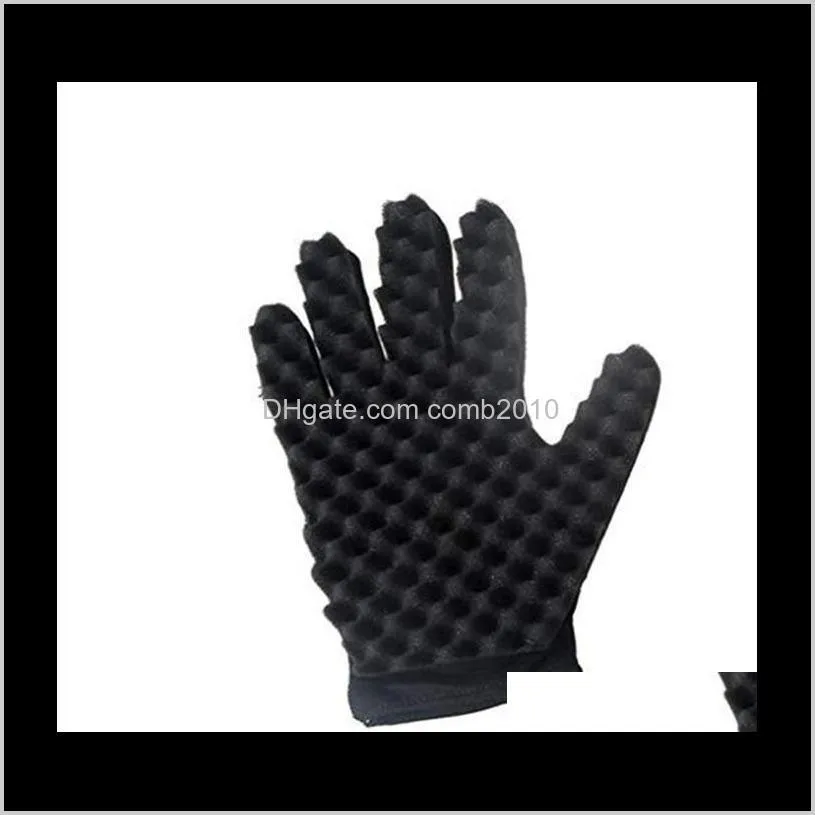 magic curl hair sponge gloves for barbers wave twist brush gloves styling tool for curly hair styling care 10pcs