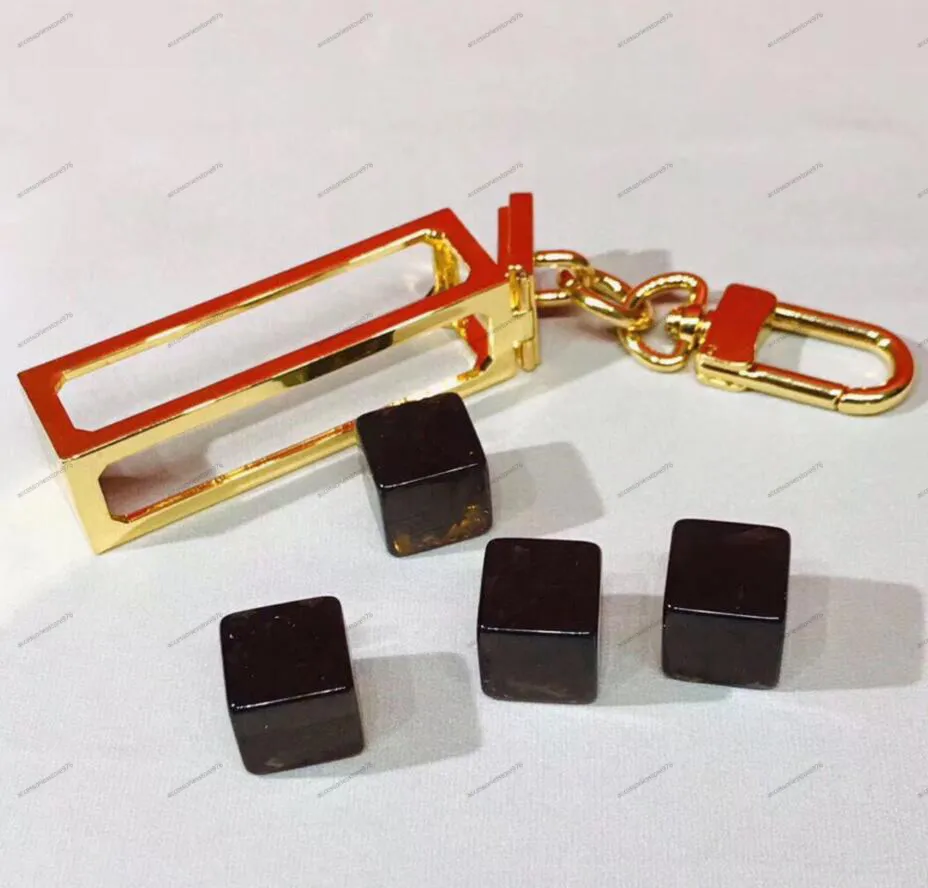 Dice Detachable Keychains Letter High Quality Metal Handmade Unisex Designer Key Ring Men Women Pendant Pattern Car Keychain Jewelry Accessories