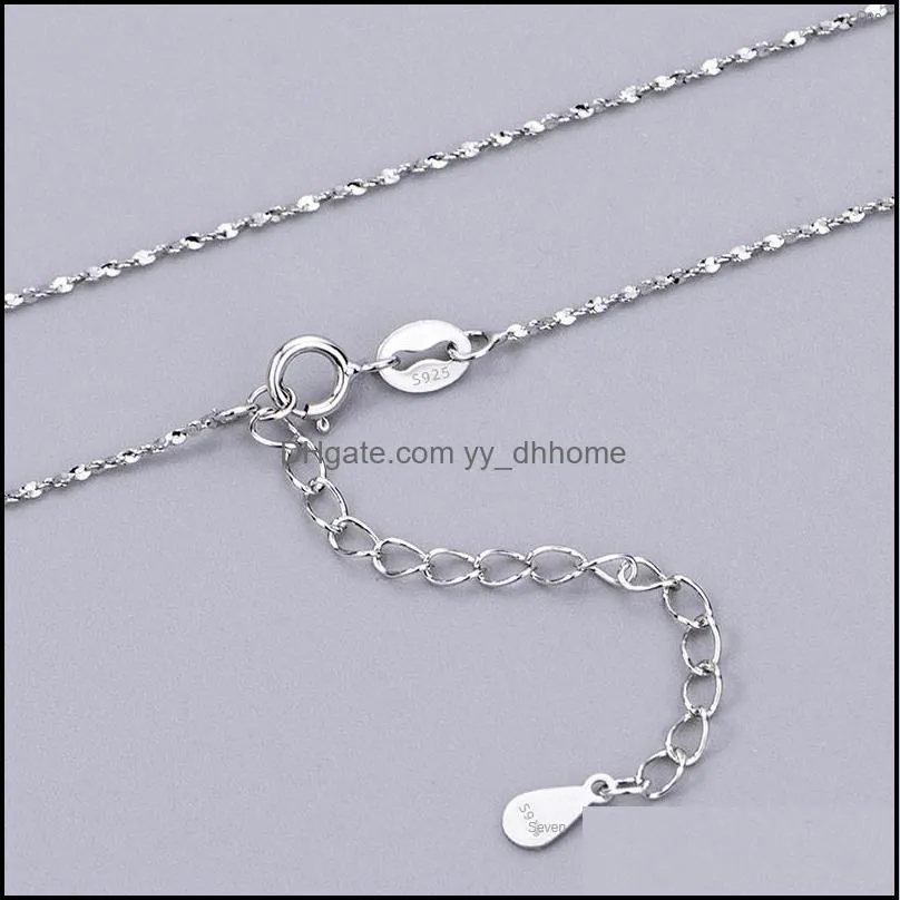 Sterling Silver Necklace For Women S925 Gypsophila Without Pendant Clavicle Chain Wedding Gift Chains