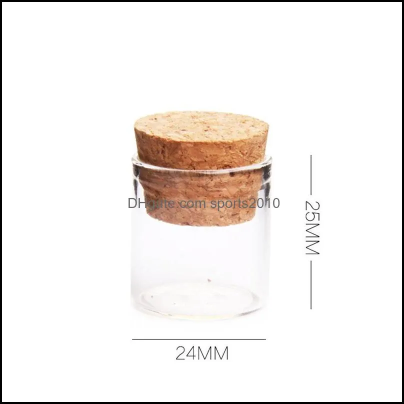 5ml Mini Glass Vials Jars Packaging Bottles Test Tube With Cork Stopper Empty Glass Transparent Clear Bottles 100pcs/lot