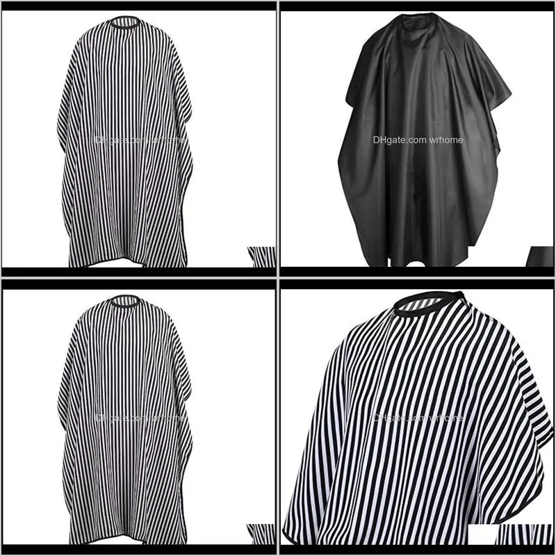 adjustable black and white stripe hairdressing gown hair cutting/barbers cape hairdressing hair cutting gown barber apron