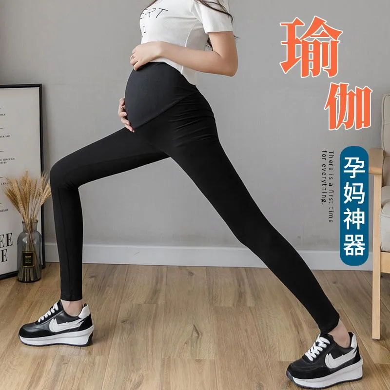 High Waist Cotton Maternity Leggings For Summer Yoga, Sports, And