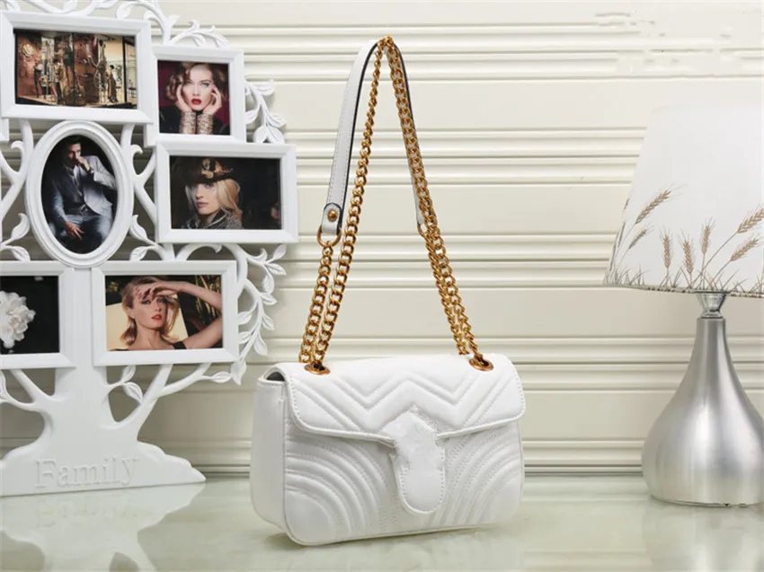 High Quality Luxury Designer Fashion Shoulder Bags Classic Leather Heart Style Gold Chain Women Handbag Tote Messenger Handbags