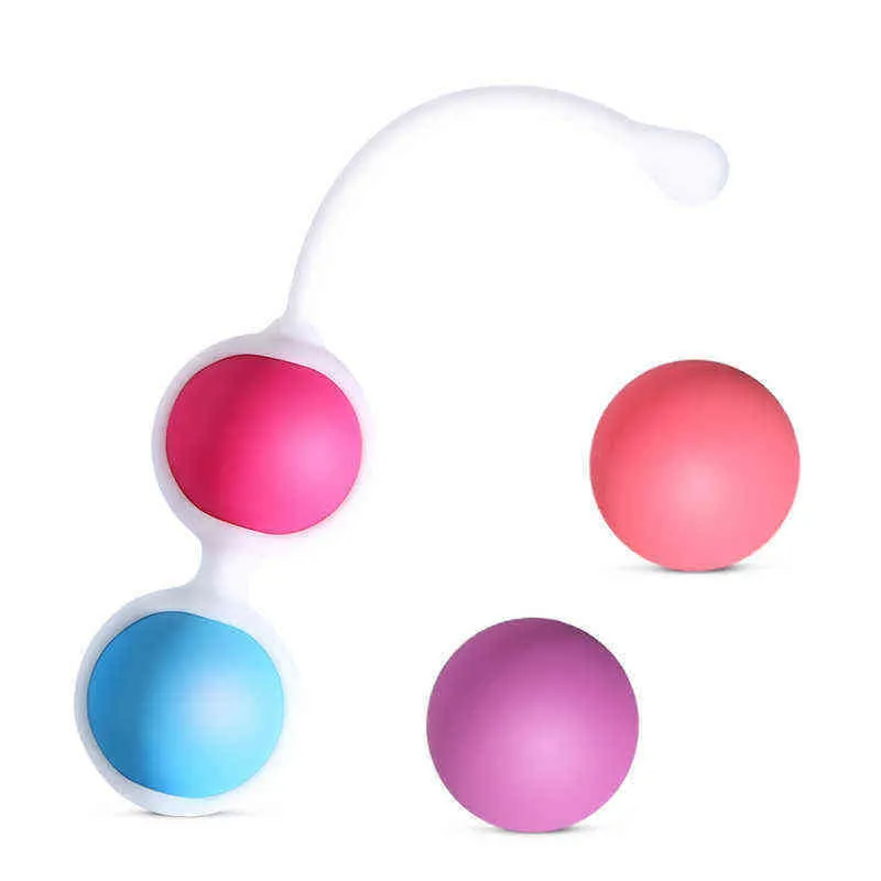 NXYセックスエッグ4スタック/セットMedische Solicen Kegel Ballen Vaginale Bal voor vagina Draai Oefing Ben Wa Geisha Ball Toys Vrowen 1215