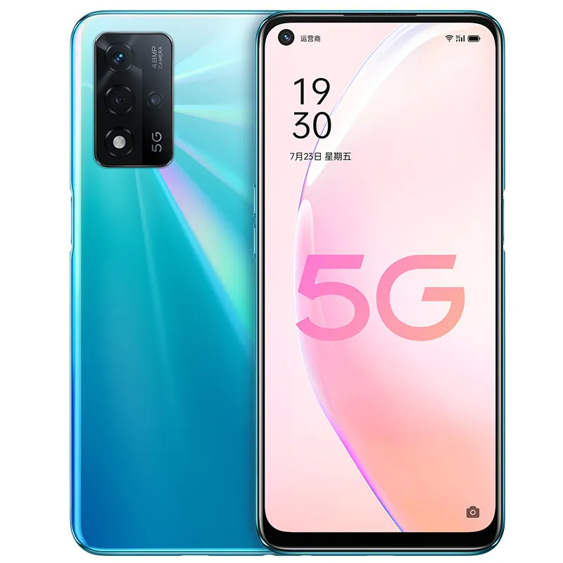 Telefono cellulare originale Oppo A93S 5G 8 GB RAM 128 GB 256 GB ROM MTK Dimensity 700 Octa Core Android 6,5 pollici Schermo intero 48,0 MP OTG Face ID Fingerprint 5000 mAh Smart cellulare