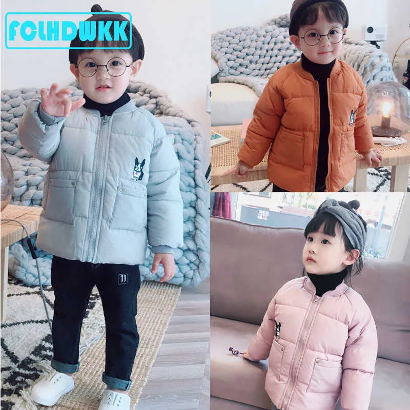 New Winter Spring New boys Girl Jackets Long Sleeve Baby Girl Coats Thick Warm Kid Coats Cotton boy Jackets and Coats For 2Y-8Y H0910