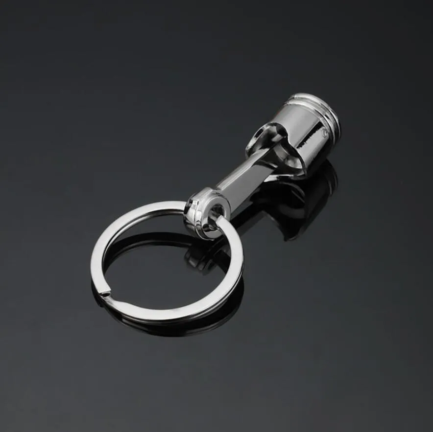 Kreativ presentmetallkolvbil Keychain Keyfob Motor FOB Nyckelring Ring Keyring Hotbil Tillbehör