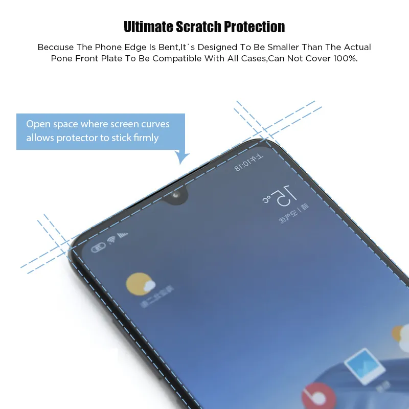 Protections d'écran de téléphone portable 4pcs Verre trempé pour Xiaomi MI 9 11 Lite 5G 10T Protector Protector sur Xiaomi Mi 11i 8