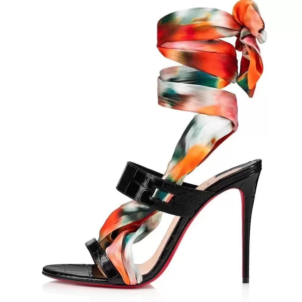 Sandales foulard cheville sale