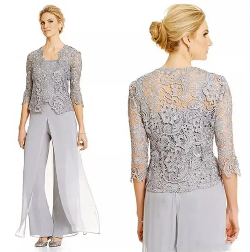 3 Pieces Lace Mother Of the Bride Dress Pants Suits | Cicinia