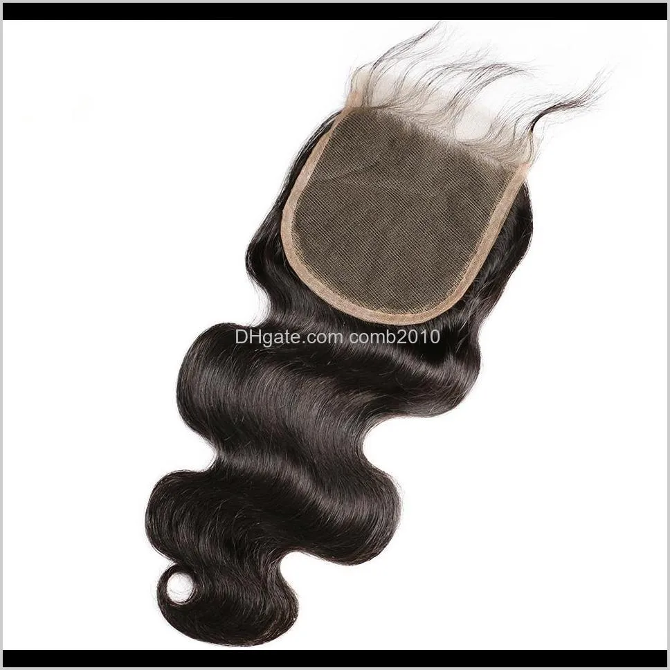 5x5 hd lace closures body wave straight closures part natural color can be dyed lace closure