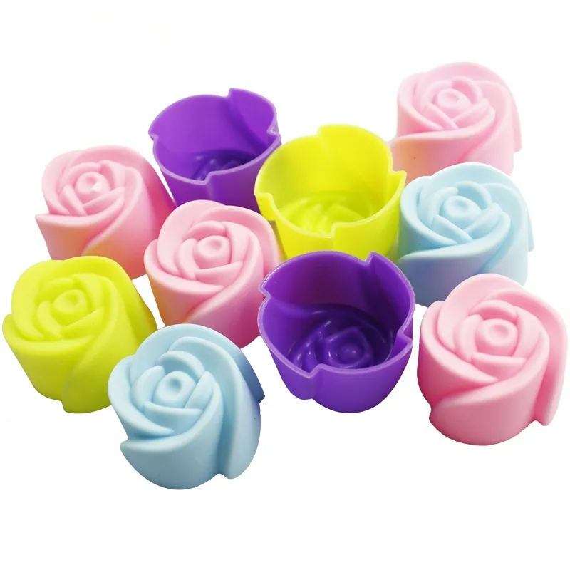 3cm Rose Silicone Mold Mini Flower Pastry Moulds Kitchen Accessories Cake Decorating Tools Moldes moldes d silicona para fondant