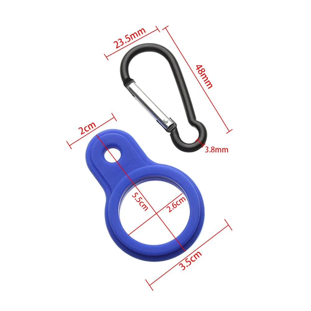 Hot Sports Kettle Buckle Outdoor Carabiner Water Bottle Holder Camping Hiking Tool Aluminum Rubber Buckle Hook