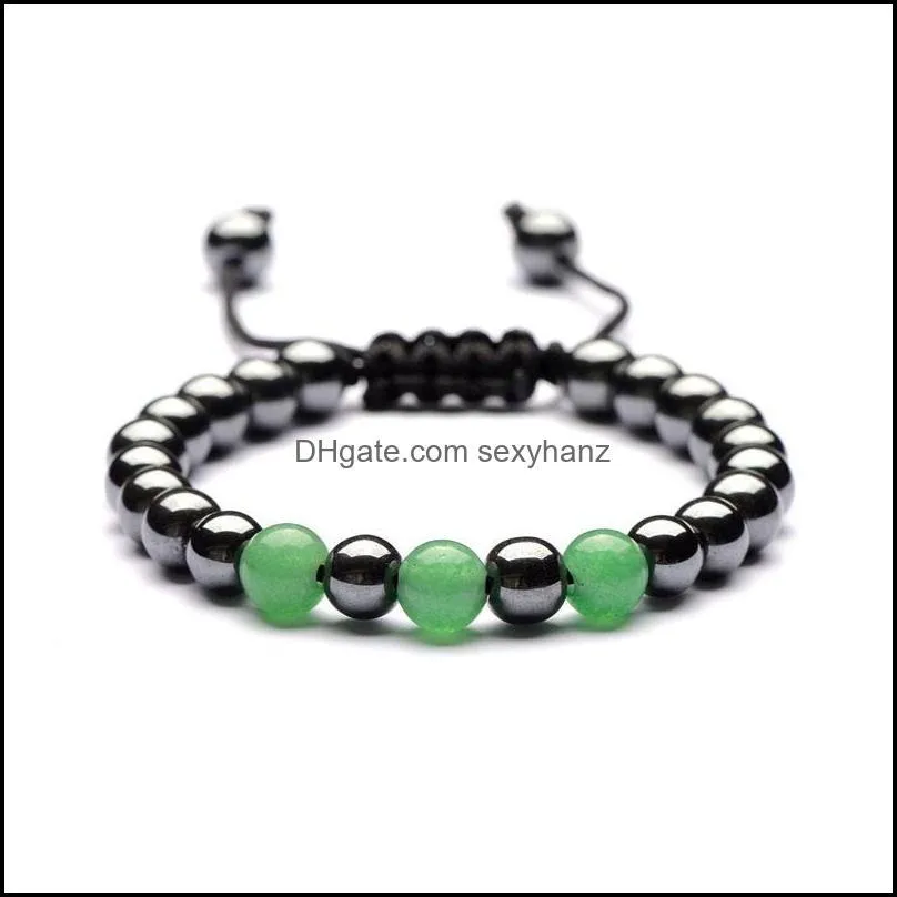 Bangle Energy Healing 8mm Natural Stone Bead Handmade Charm Bracelets For Women Men Party Club Decor Yoga Jewelry