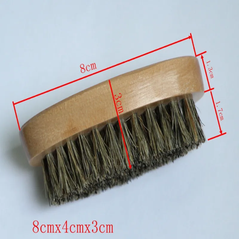 Drewniane włosie Bristles Brush Wąsy Aftershave Grzebień może dostosować swoje logo Mężczyzna Mężczyzna Szczotki Drewno 8x4x3cm