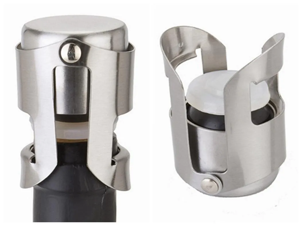 Portable Stainless Steel Wine Stopper bar Tools Champagne Cork Sealing Machine Sparkling WineCap WLL594