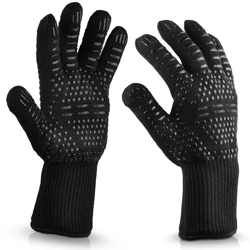 Rękawiczki bez palców 2021 Moda Moda Solidna rękawica kuchenna Odporna na ciepło Grip Pieczenie BBQ Mioven Pot Holder Silikon