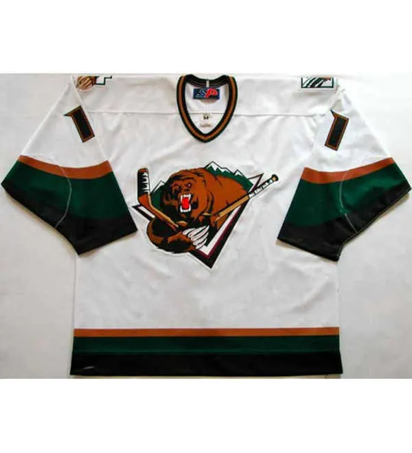 Early 2000's #11 Jonathan Sim Utah Grizzlies Men's Hockey Jersey Embroidery Stitched Customize any number and name Jerseys