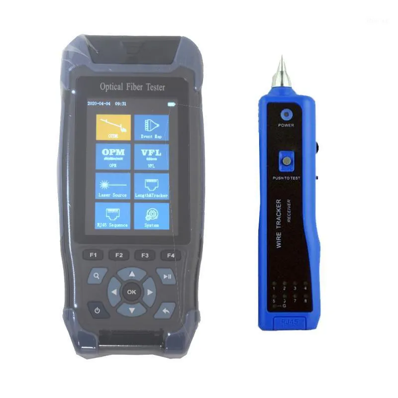 Function In 1 Pro Mini OTDR Fiber Optic Reflectometer 1310 1550nm With VFL OLS OPM Event Map 24dB For 64km Cable Equipment