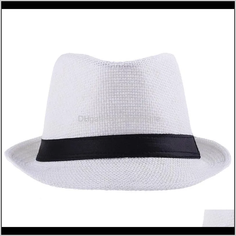 fashion womens mens unisex fedora trilby gangster cap summer beach sun straw panama hat couples lovers hat 2021 553 t2