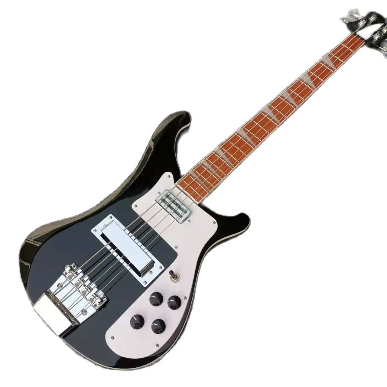 Custom Neck Thru Body Bass 4003 Black Electric Bass Guitar 20 Frets Two