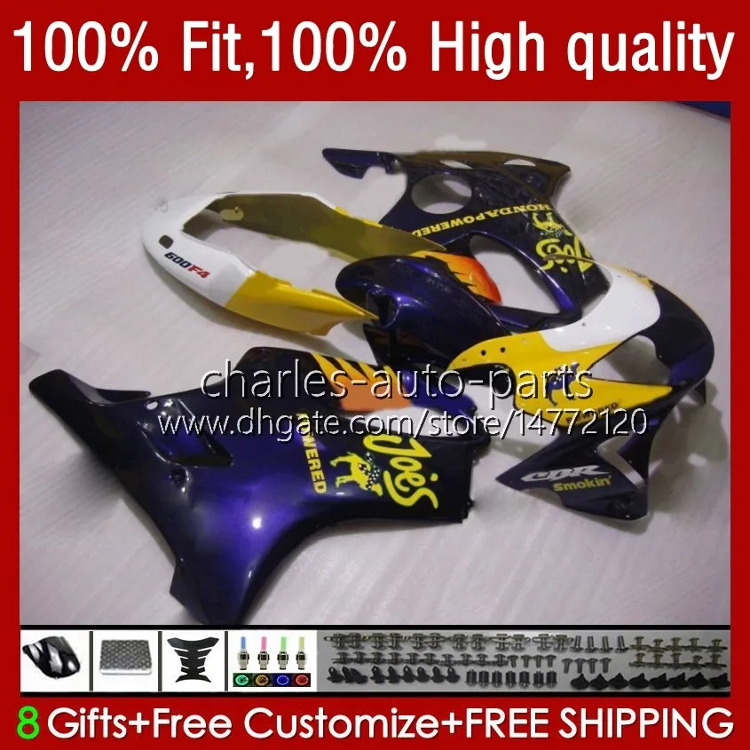 OEM Bodywork for Honda CBR 600F4I 600 F4I FS CC F4 I Purple Yellow CBR600F4I 04-07 55 No.160 600CC CBR600 F4I 04 05 2006 2007 CBR600FS 2004 2005 06 06 06 06射出フェアリングキット