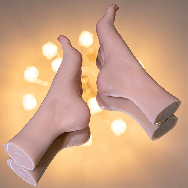 Bateau gratuit!! Meilleur modèle de pied de femmes Sexy de qualité belle Mannequin de pied pliable réaliste pour personnalisé