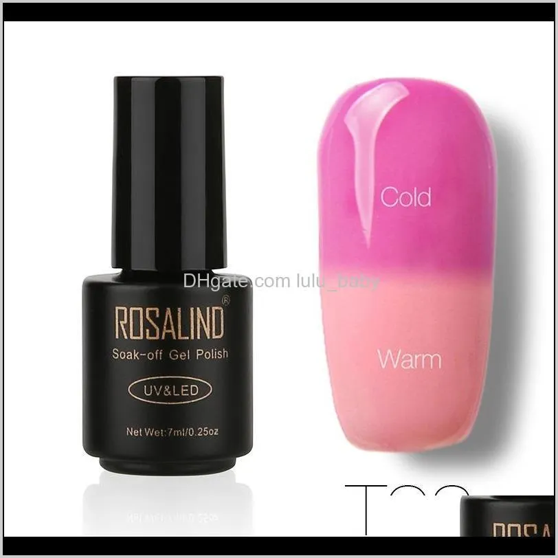 rosalind nail gel temperature change color uv varnish semi permanant nail polish hybrid nails art manicure 30 colors