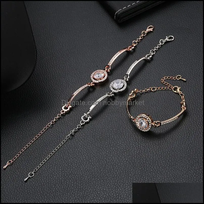 2019 Hot Classic 3 color Round Large Crystal Rhinestone Charm Shiny Cuff Opening Bracelet For Women New Fashion Jewelry Gift