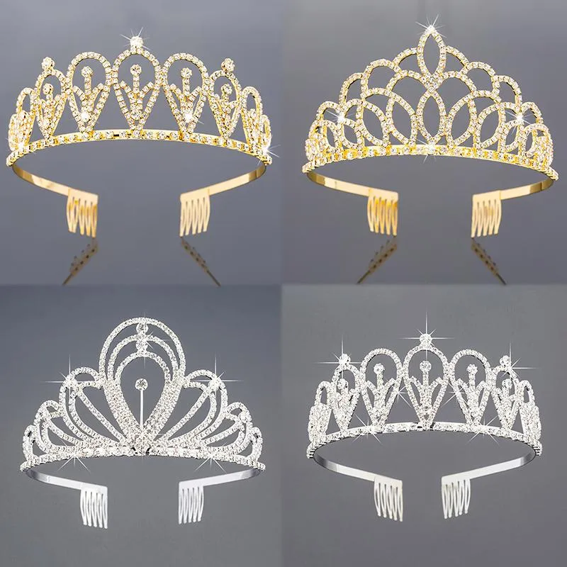 Klipsy do włosów Barrettes Wedding Crown Bridal Biżuter