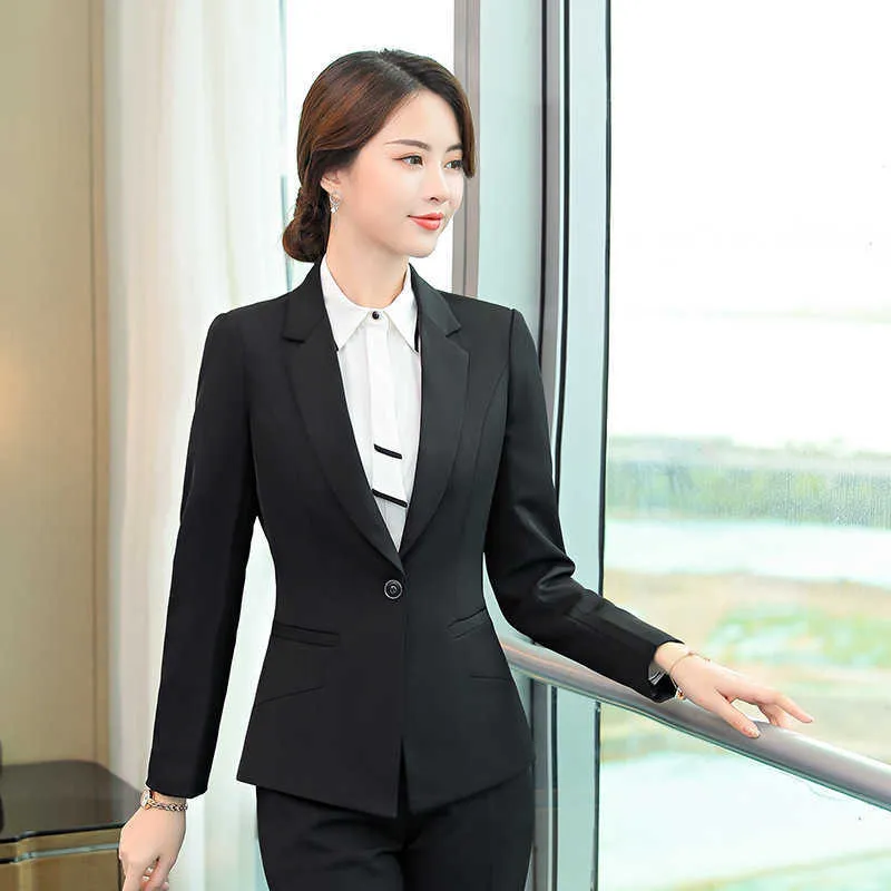 Plus Size Women Black Suits Formal Ladies Office Work Wear Pieces