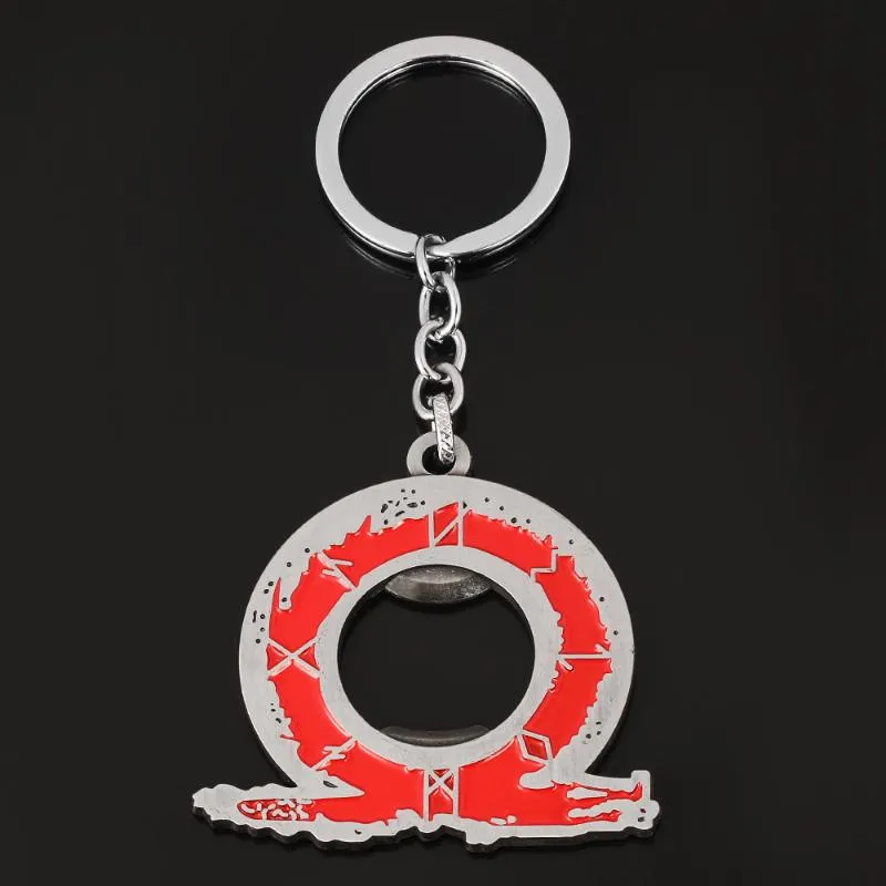 Sleutelhangers God Of War 4 Logo Sleutelhanger Hanger Sleutelhanger Flesopener Mannen Vrouwen Auto Sleutelhanger Sieraden Accessoires Houder Souvenir Geschenken