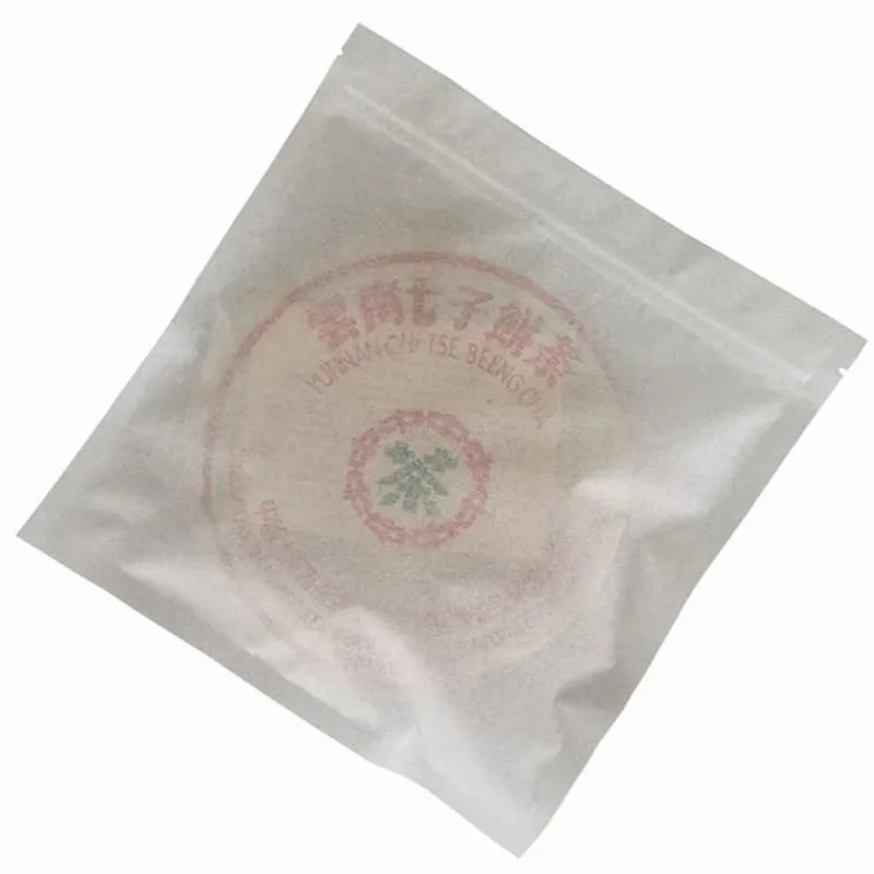 500pcs vit bomullspapperspåsar Förvaringspåsar för Puer Tea Cake Recyclable Sealing Packing Bag